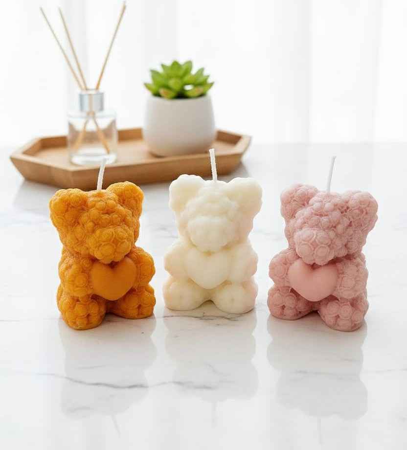 Cuddle Glow – Teddy Candle Set of 3
